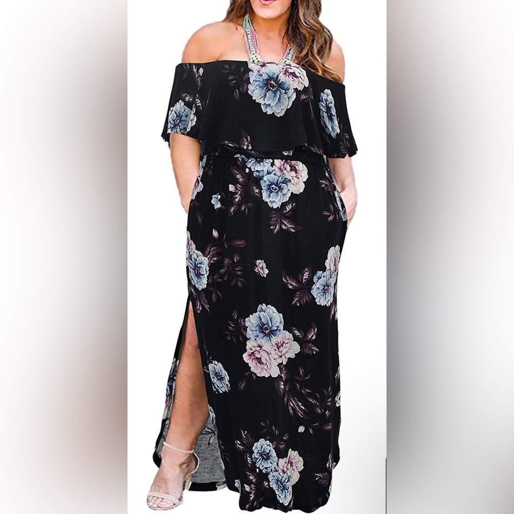 Off the shoulder maxi dress